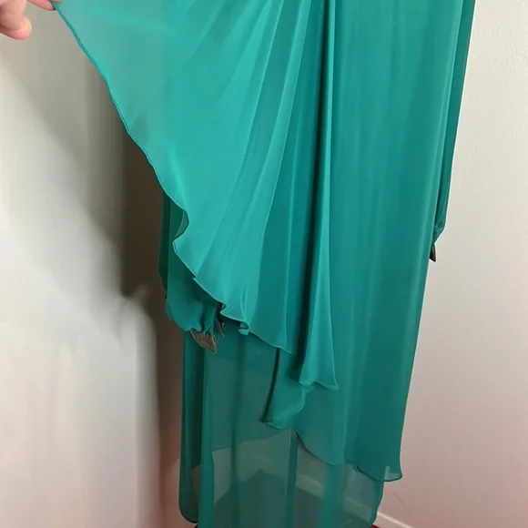 Emerald chiffon “Golden Girls” style dress - Picture 4 of 14